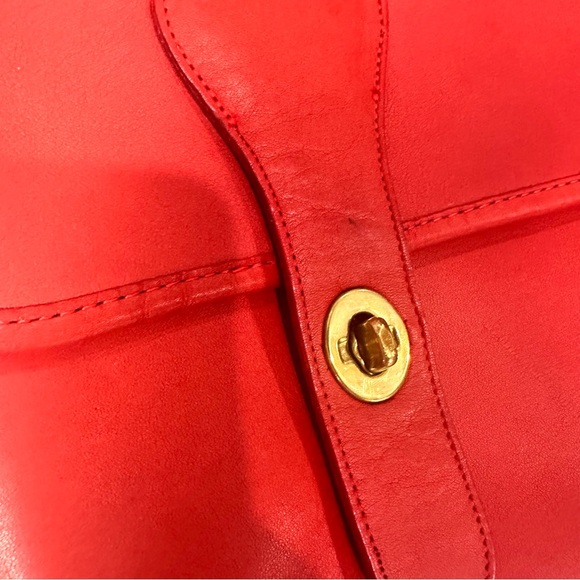 Vintage Coach Ted Diplomat Briefcase Rare Red Color 5170 - Picture 12 of 13